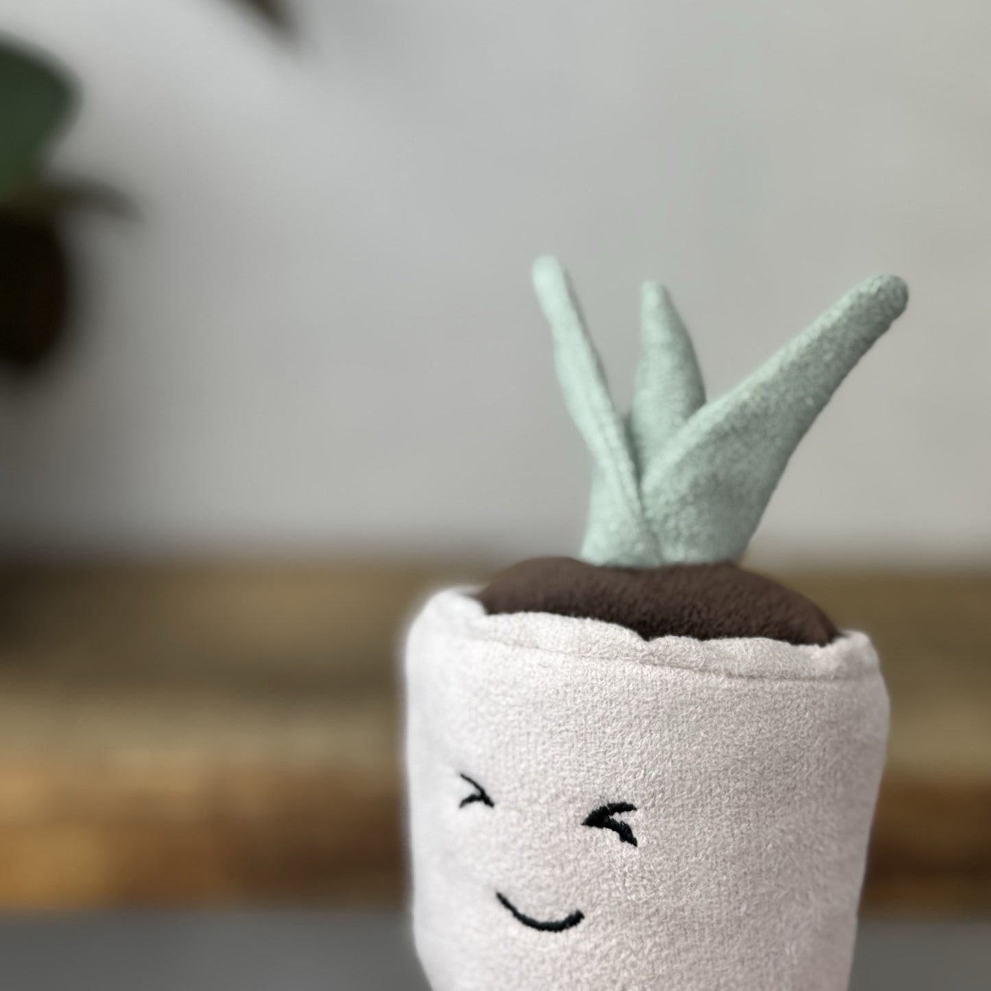 Jellycat Silly Seedling Laughing - Small Seedling Plant Pot Plush Display 4"