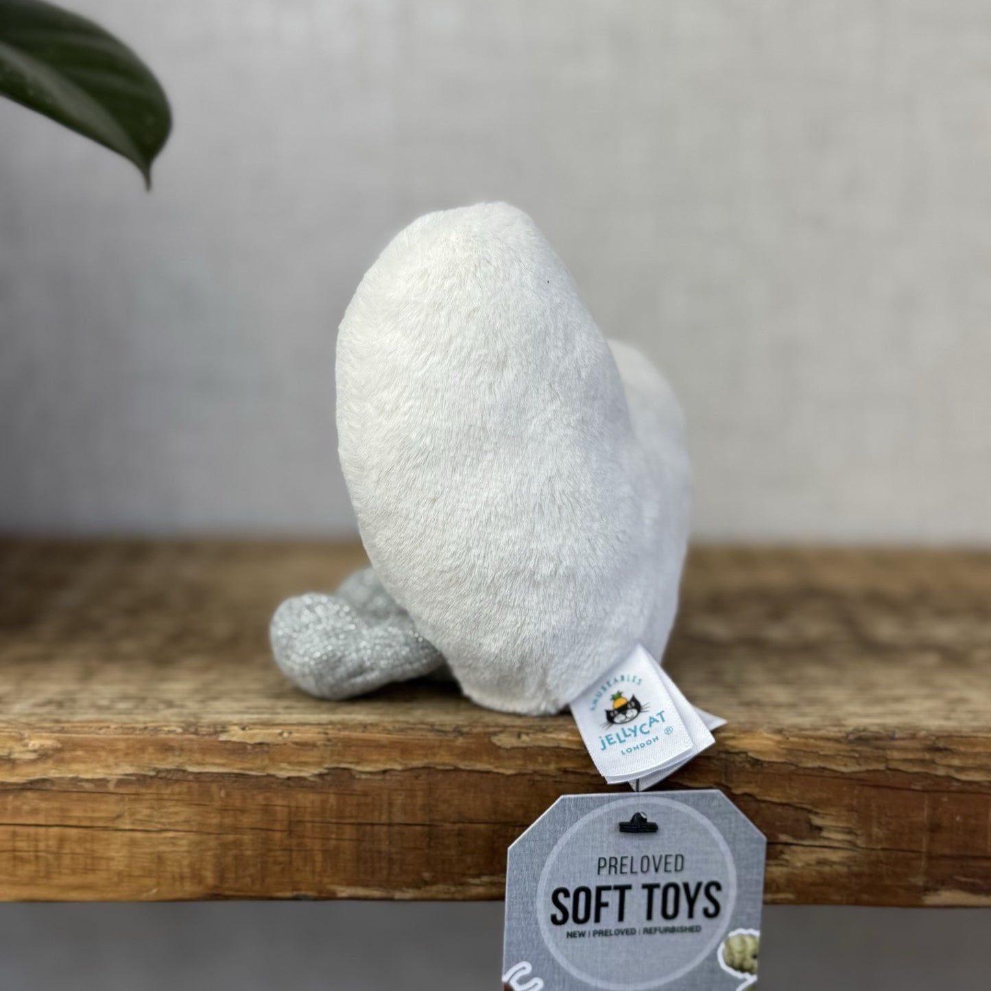 Jellycat Amuseable White Heart - Small Heart Pocket Pal - Small Heart Toy 4”