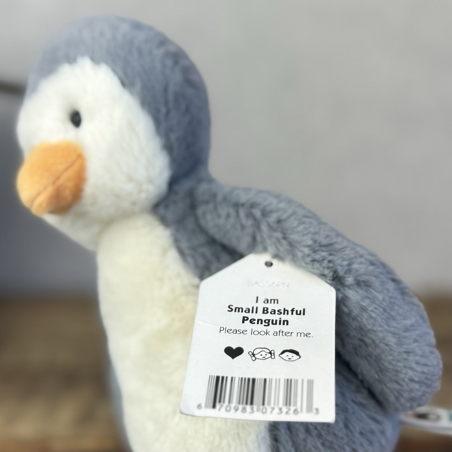 Jellycat Small Bashful Penguin - Grey Small Penguin With Tags Retired Beanie 8"