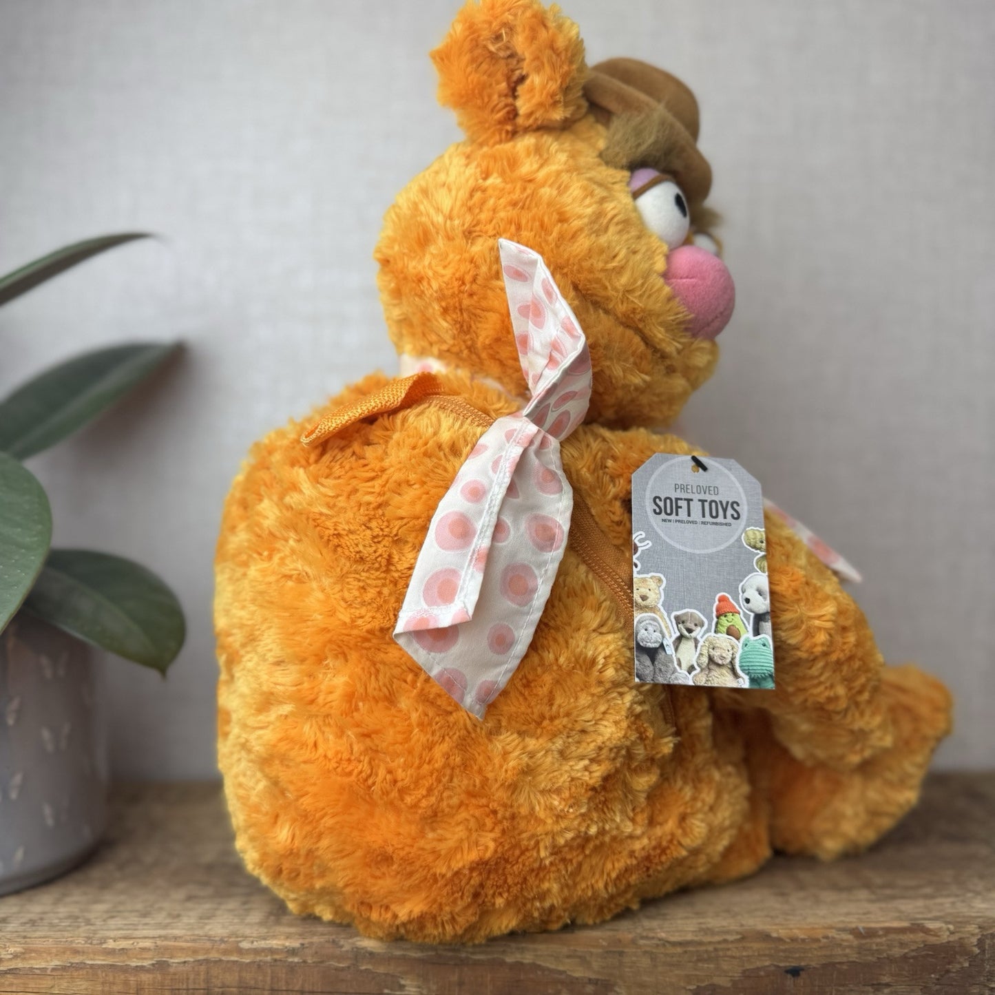 Disney Store The Muppets Show - Fozzie Bear Backpack Plush Bag Collectible
