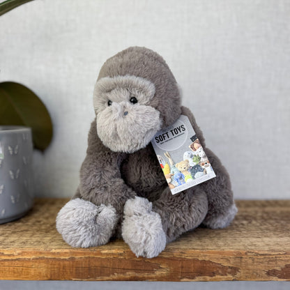Jellycat Medium Gregory Gorilla - Super Soft Monkey Jellycat - Retired Gorilla