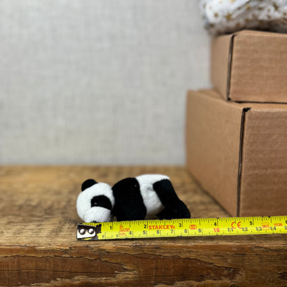 Secret Santa - miniature magnetic Panda beanie 3”