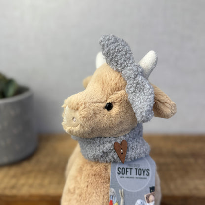 Curly Fur Snood & Bow (Fits Medium & Small Jellycat)