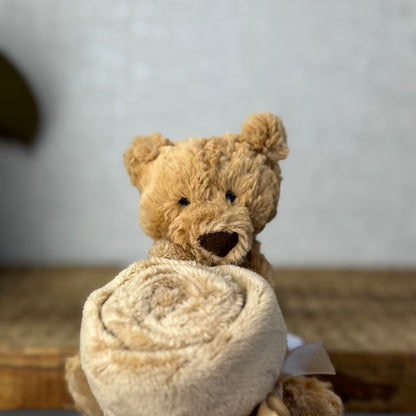 Jellycat Bartholomew Bear Soother BNWT Brown Bear Plush Baby Comforter Blanket