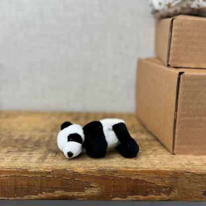 Secret Santa - miniature magnetic Panda beanie 3”