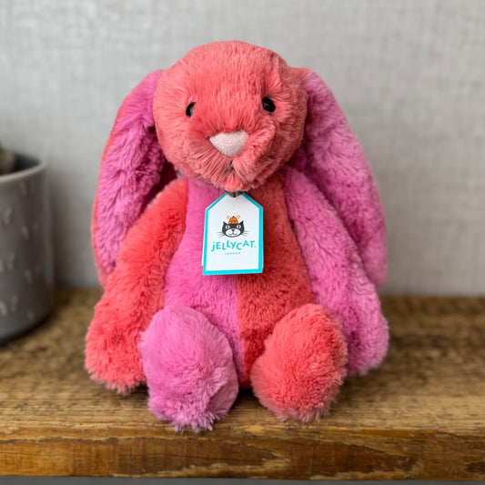 Love Bunny Patchwork Bunny Medium (Custom made with Jellycat Cream Bunny)