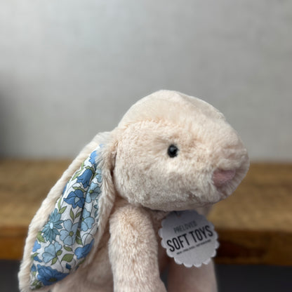 Bespoke Blossom Small Smudge Rabbit - Poppy & Daisy Liberty Print Blue