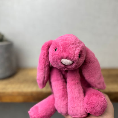 Jellycat Small Smudge Bunny - Hot pink (made to order)