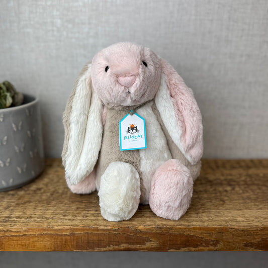 Pastel Neapolitan Bunny Bunny Medium (Custom made with Jellycat Cream,Beige,Blush Bunny)