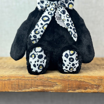 Bespoke Blossom Bashful Kitty Black - Leopard Print