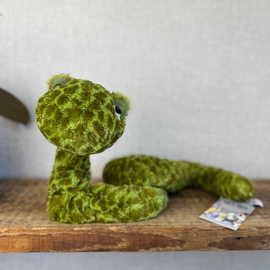 Jellycat Sebastian Snake Large - Jellycat Green Snake Beanie Plush - Retired