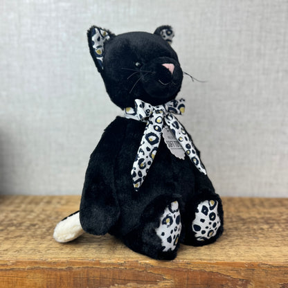 Bespoke Blossom Bashful Kitty Black - Leopard Print