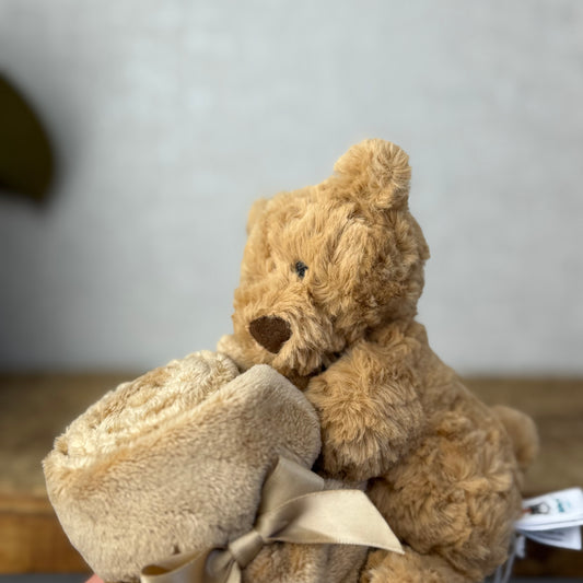 Jellycat Bartholomew Bear Soother BNWT Brown Bear Plush Baby Comforter Blanket