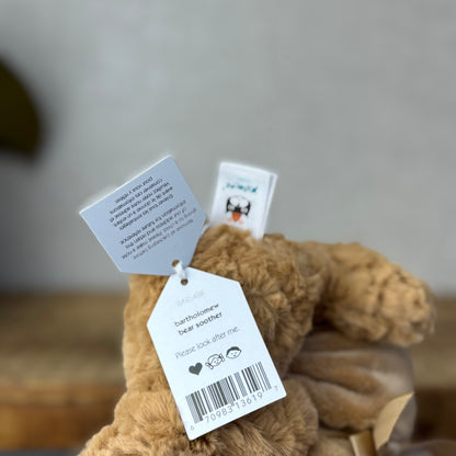 Jellycat Bartholomew Bear Soother BNWT Brown Bear Plush Baby Comforter Blanket