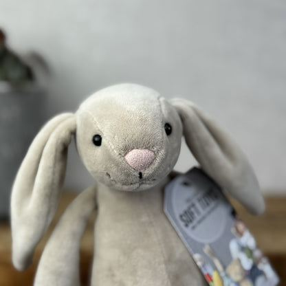Jellycat My First Bunny - Baby Soft Beige Rabbit Toy Velour Beanie Beige 8”