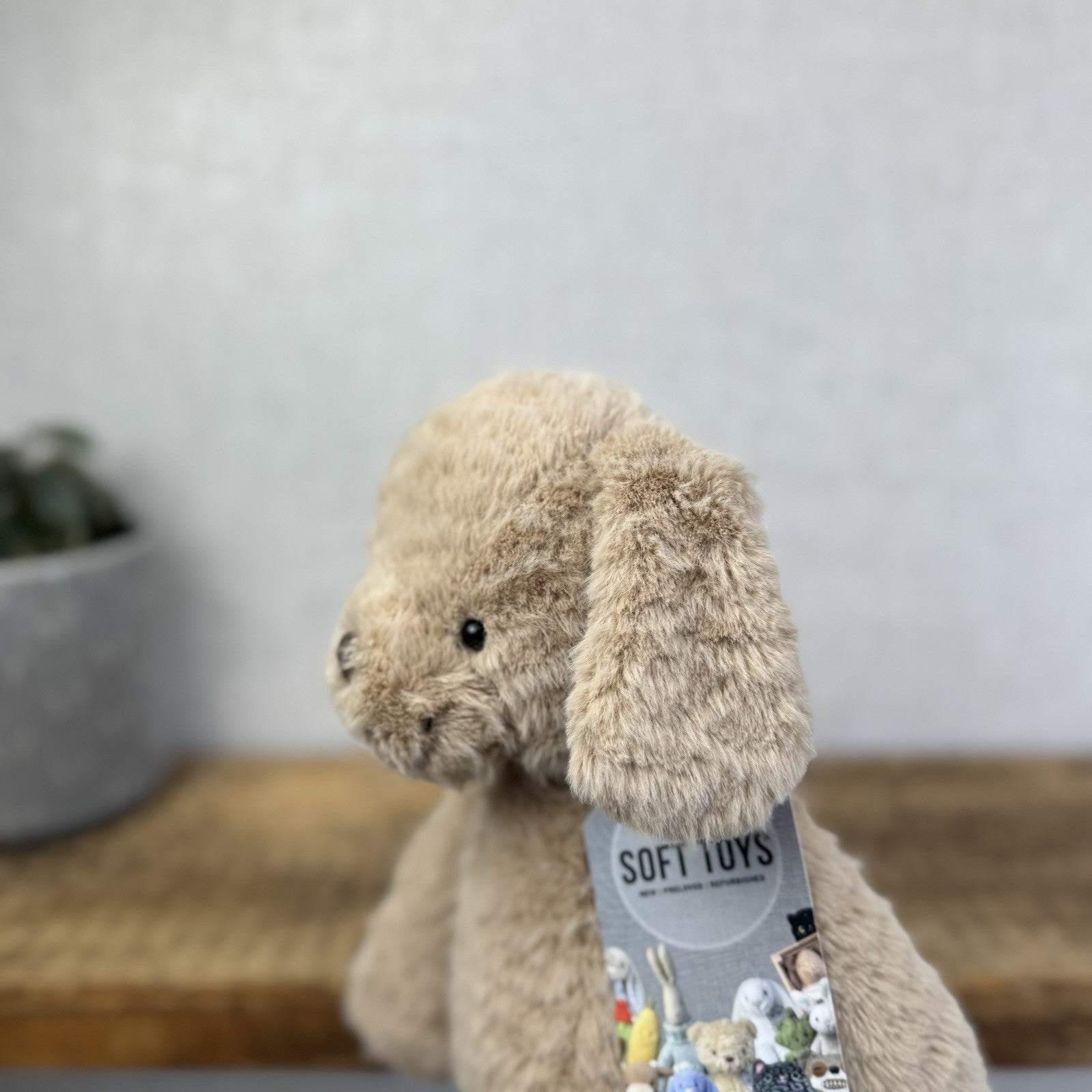 Jellycat Rolie Polie Puppy - Textured Beige Retired Puppy Soft Toy NWOT 12"