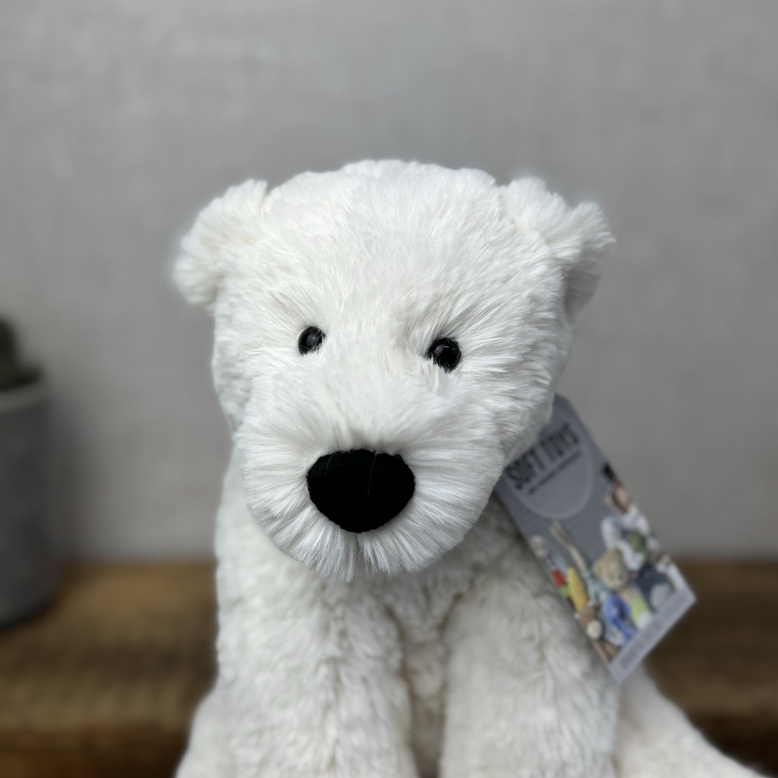 Jellycat Medium Perry Polar Bear - White Polar Bear Beanie Soft Toy 8” (#2)