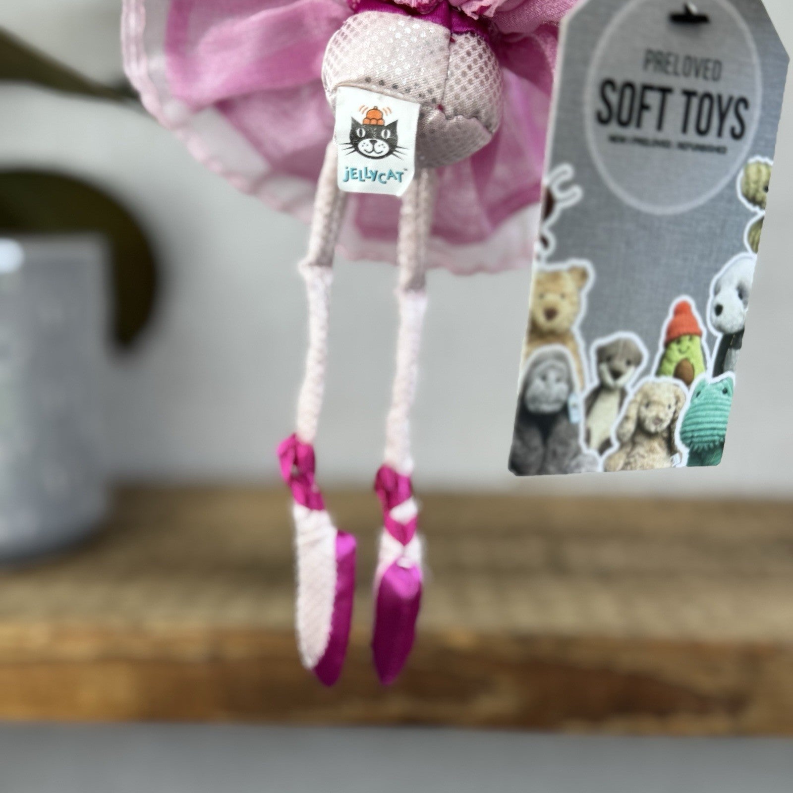 Jellycat Pirouette Mouse - Pink Ballerina Vintage Mouse Mini Soft Toy Small 9”