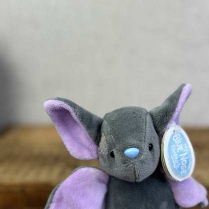 Blue Nose Friends Flit The Bat - Tagged Mini Bat Beanie Plush Halloween Purple