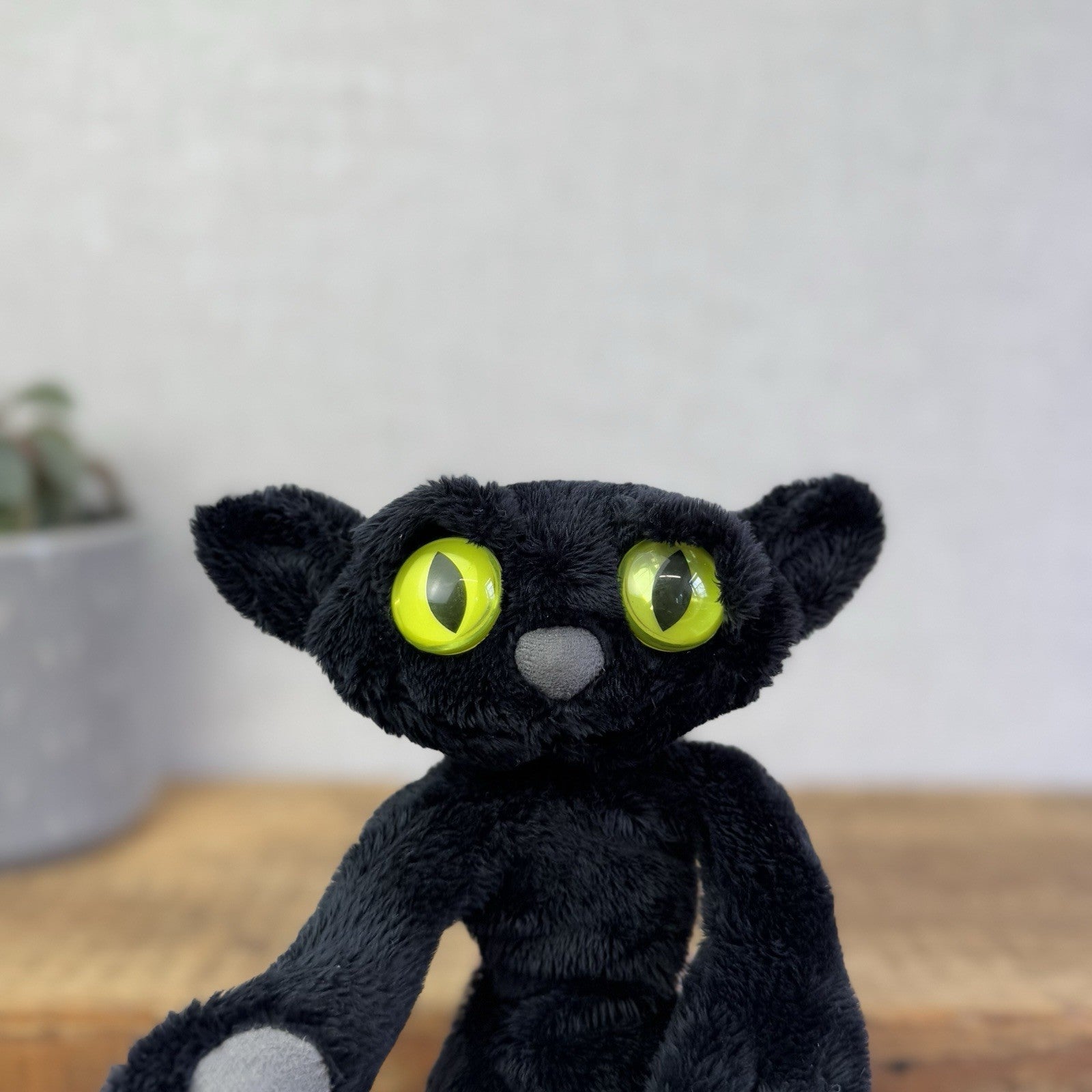 Manhattan Toy Lanky Cats Ziggy - Black Floppy Kitten Soft Toy Without Tag 13”