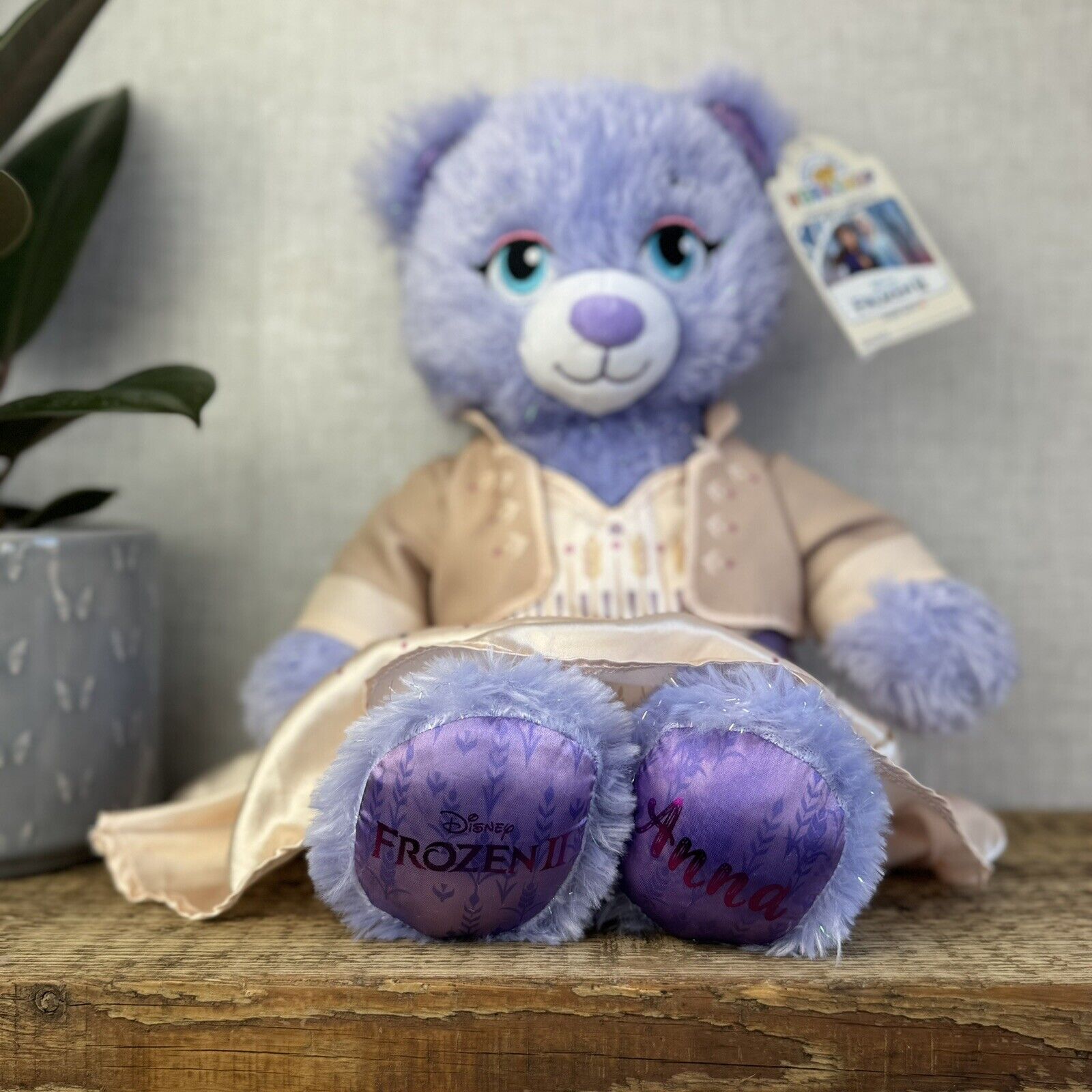 Build a Bear Disney Frozen - Anna Purple Sparkle 16" - Retired 2019 New With Tag
