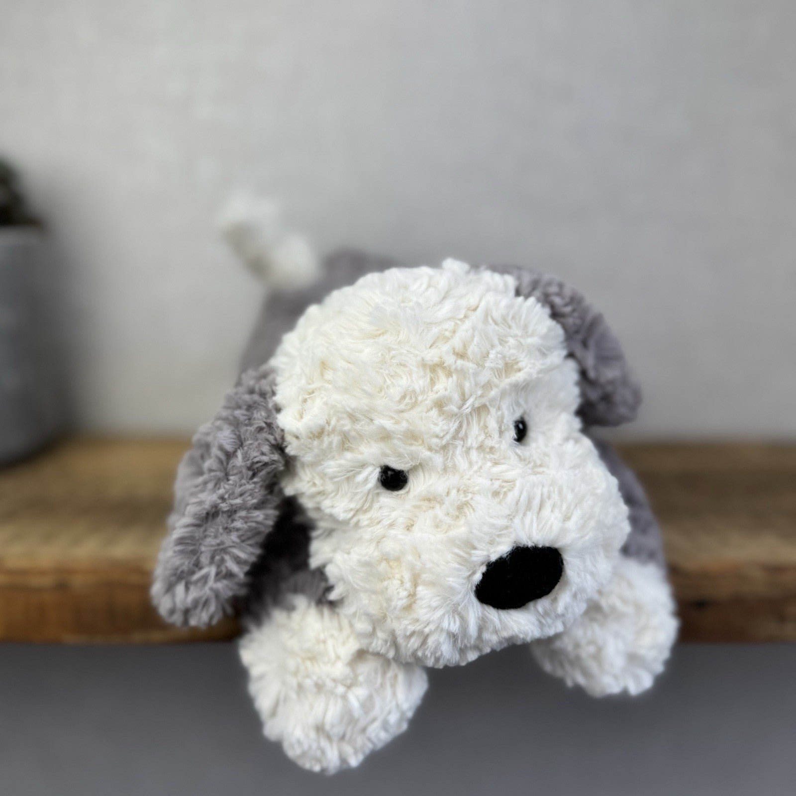 Jellycat Tumblie Sheepdog Grey & White Puppy Dog Soft Toy Plush Dog 12" (#4)