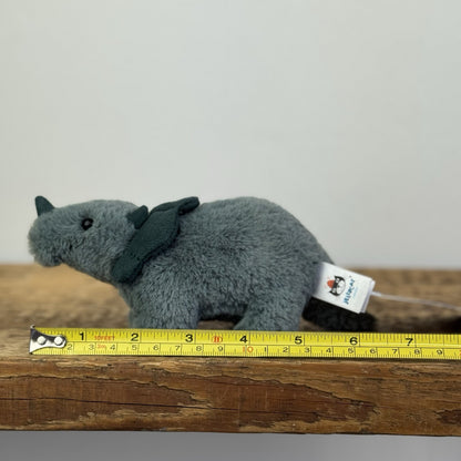 Jellycat Mini Fossily Triceratops - Tiny Dinosaur Beanie Plush Mini Dino 6"