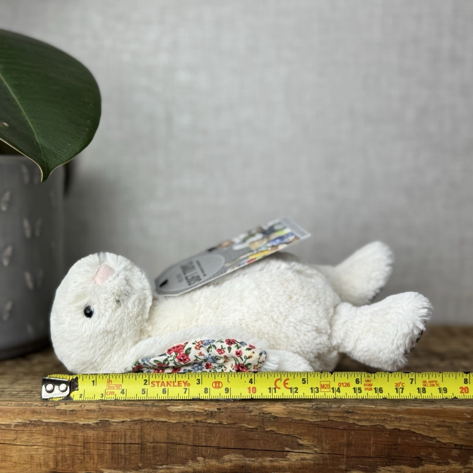 Jellycat Small Bashful Cream Blossom - Cream Bunny Floral Ears & Feet 8” (#2)