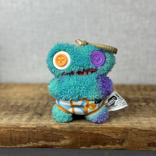 Fuggler Keychain - Funny Ugly Monster Keyring Gaptooth Mcgoo Blue Mini 5"