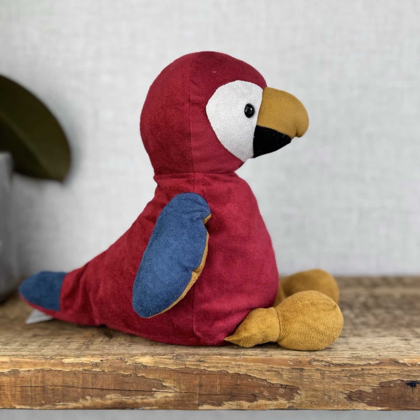Jellycat Belby Parrot - Red/Blue Suede Parrot Wild Bird Beanie Retired Soft Toy 