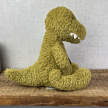Jellycat Quangle Wangle Dinosaur - Green Textured Sitting Dinosaur Beanie 12"