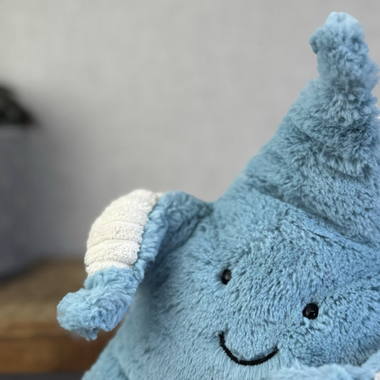 Jellycat Skye Starfish - Small Blue Beanie Starfish Sea Theme Plush 10” NWOT