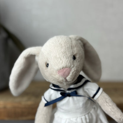 Jellycat Sailing Lottie Bunny  - Bunny In Sailor Dress Retired - Small 10"