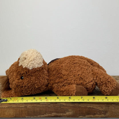 Jellycat Flossie Pony - Textured Retired Brown Horse Soft Toy Rare 10"