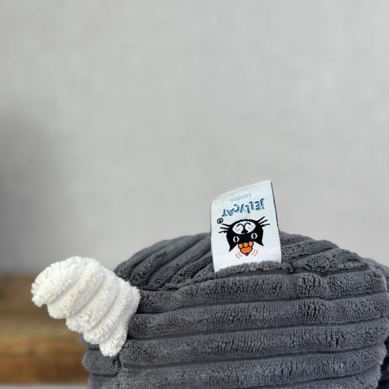 Jellycat Medium Cordy Roy Badger - Grey Corduroy Badger Beanie Plush Large 16"