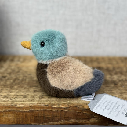 Jellycat Birdling Duck - Mallard Pocket Size Fluffy Bird Soft Toy Retired 5"