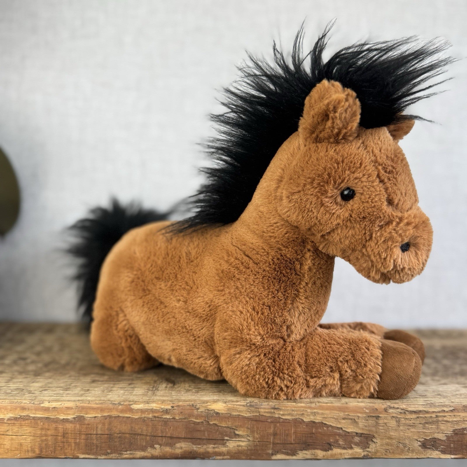 Jellycat Medium Clover Pony - US Version Medium Chestnut Brown Pony Plush 12"