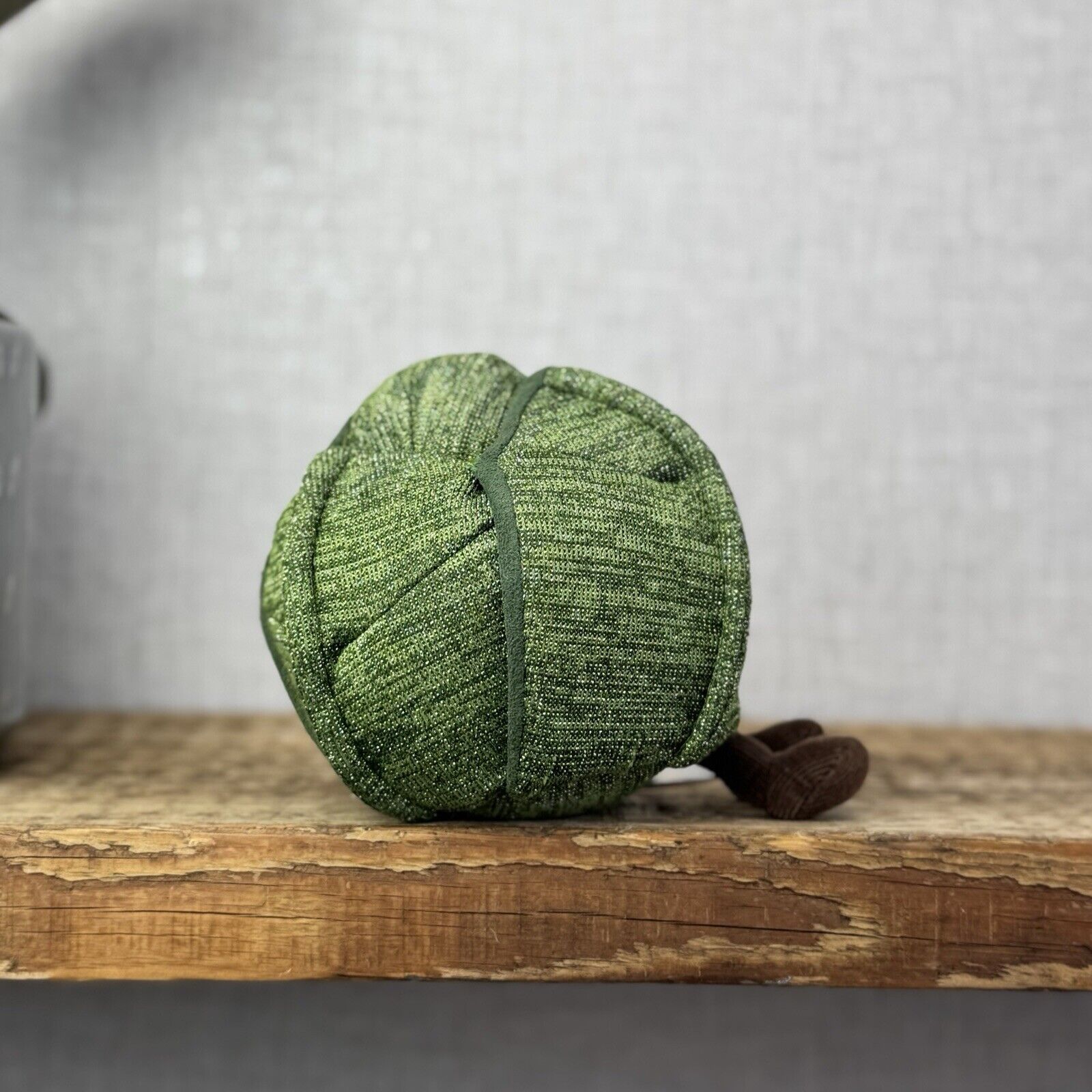 Jellycat Amuseable Glisten Brussels Sprout - Christmas Plush Soft Toy 4”