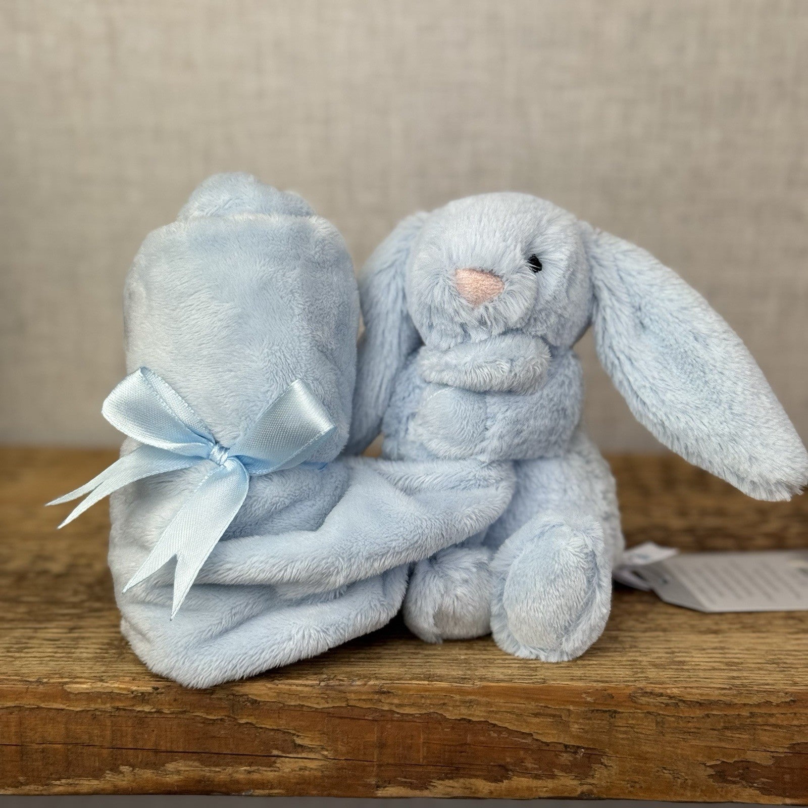Jellycat Bashful Blue Bunny Soother - Baby Soother Blue Retired New Without Tags