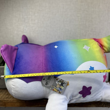 Jumbo Aphmau MeeMeows Galaxy Cat - Rainbow Cat Huge Squishmallow Plush Rare 16"