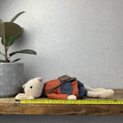 Jellycat Pedlar Mouse - Jellycat Mouse With Clothes & Bag Retired Rare 12"