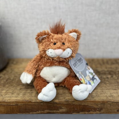 Jellycat Fred The Alley Cat - Vintage Ginger Scruffy Cat Soft Toy Collectible 8"