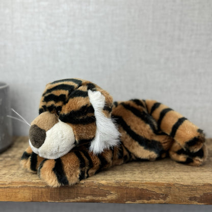 Aurora A&a Vintage Flopsies Tiger Trent - Floppy Heavy Tiger Soft Toy Beanie 12”