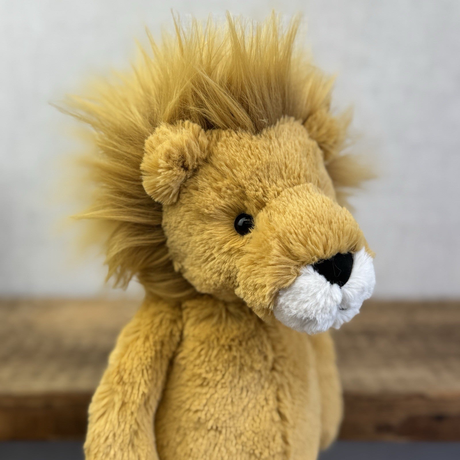 Jellycat Medium Bashful Lion Soft Toy - Yellow Lion Beanie Plush 12" BNWT