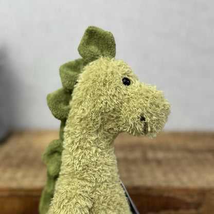 Jellycat Dippy Dinosaur - Sitting Green Curly Textured Dino Plush Rare 12"