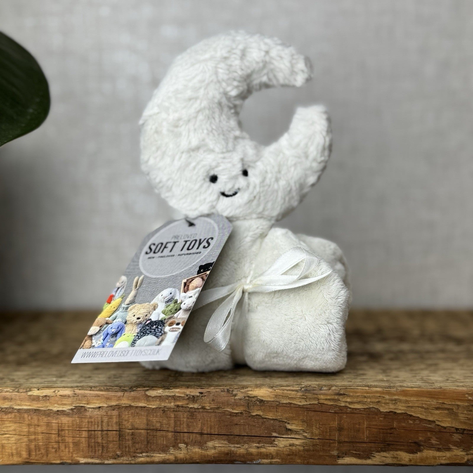 Jellycat Amuseable Moon Comforter Blanket Soother - Cream Moon Comforter 