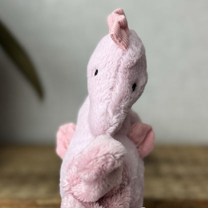 Jellycat Sienna Pink Seahorse Soother - Pink Comfort Blanket Soother Retired