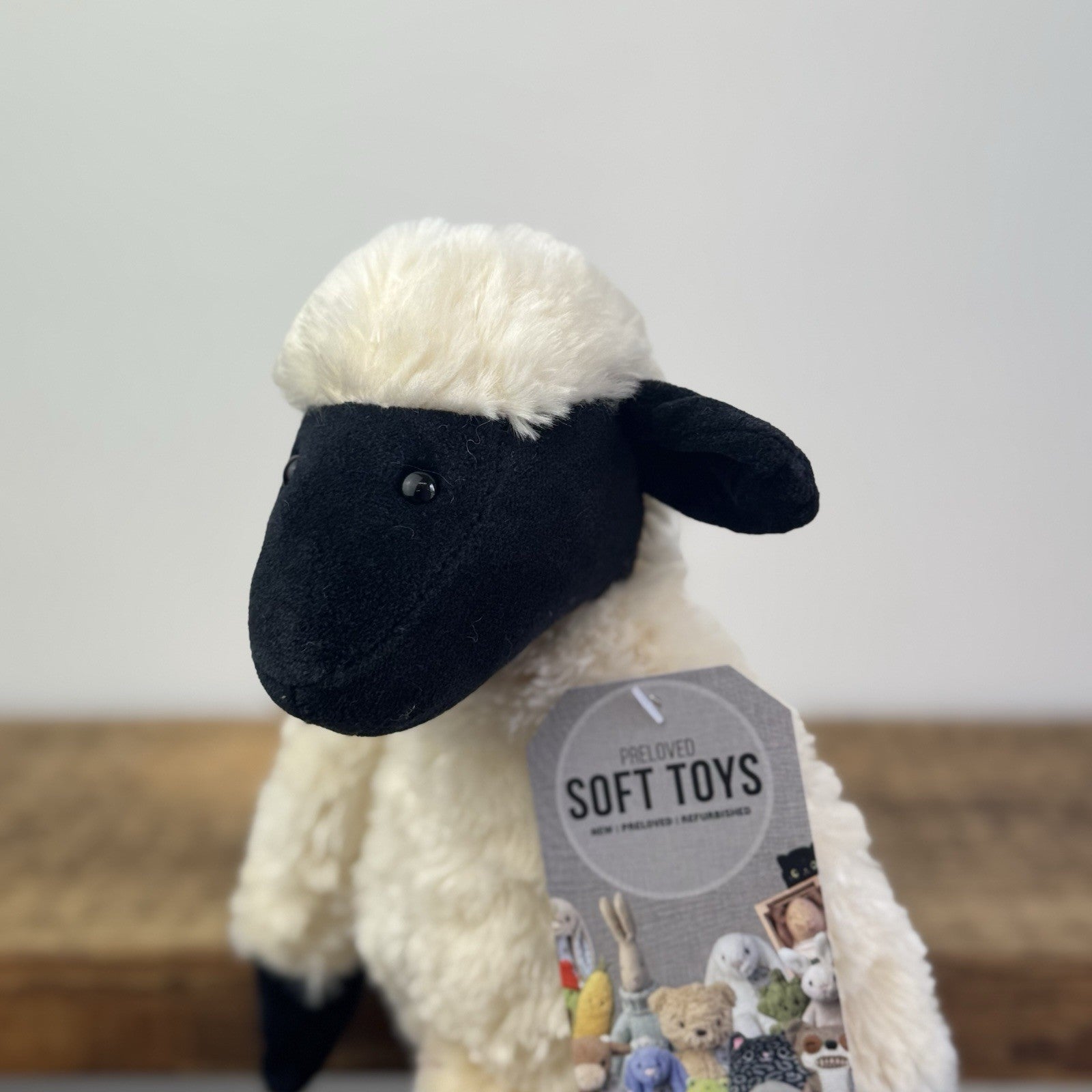 Jellycat Small Pickles Black Faced Lamb - Vintage Beanie Lamb Soft Toy NWOT 