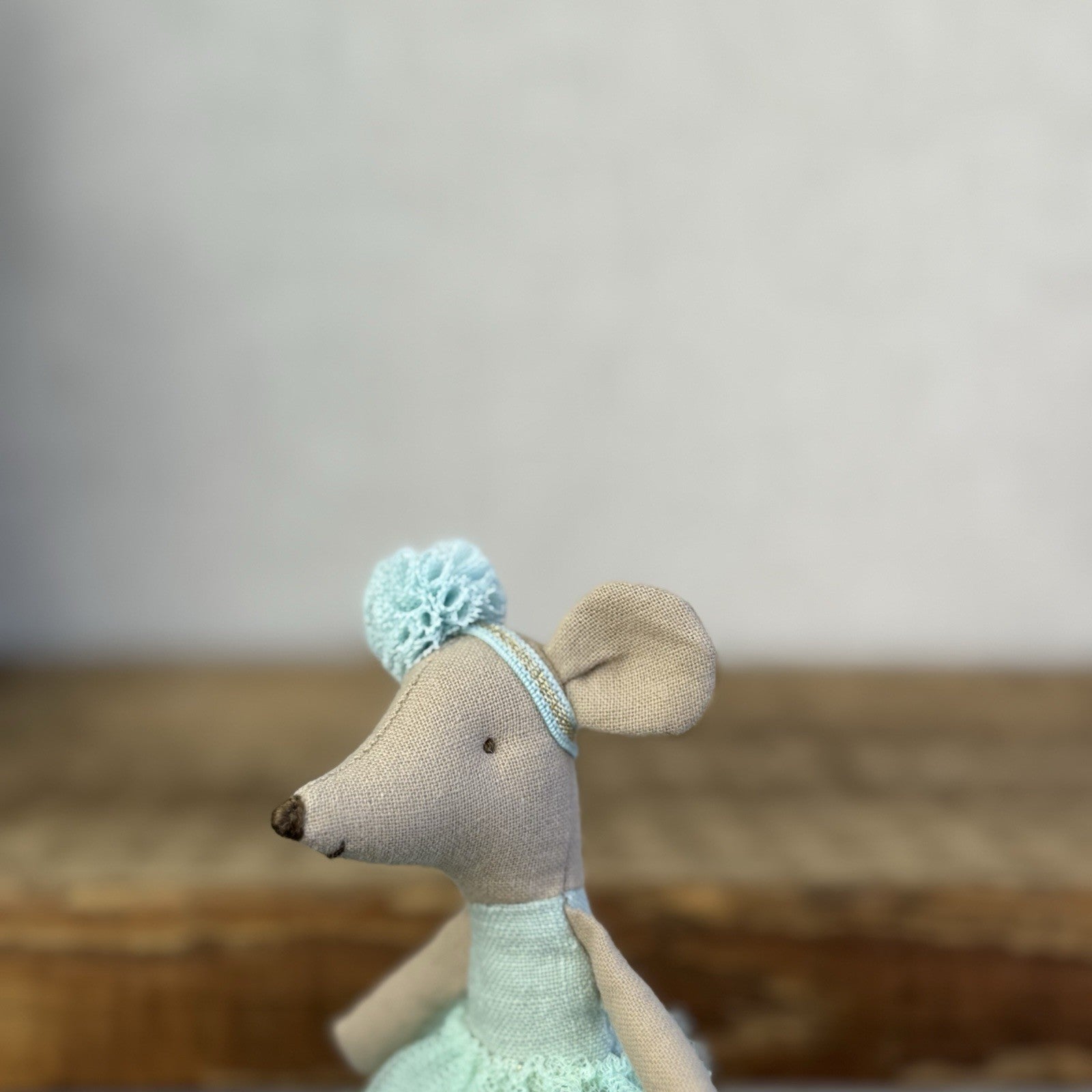 Maileg Ballerina Mouse - Little Sister Mint Pale Blue Ballet Mouse Mice New Tags