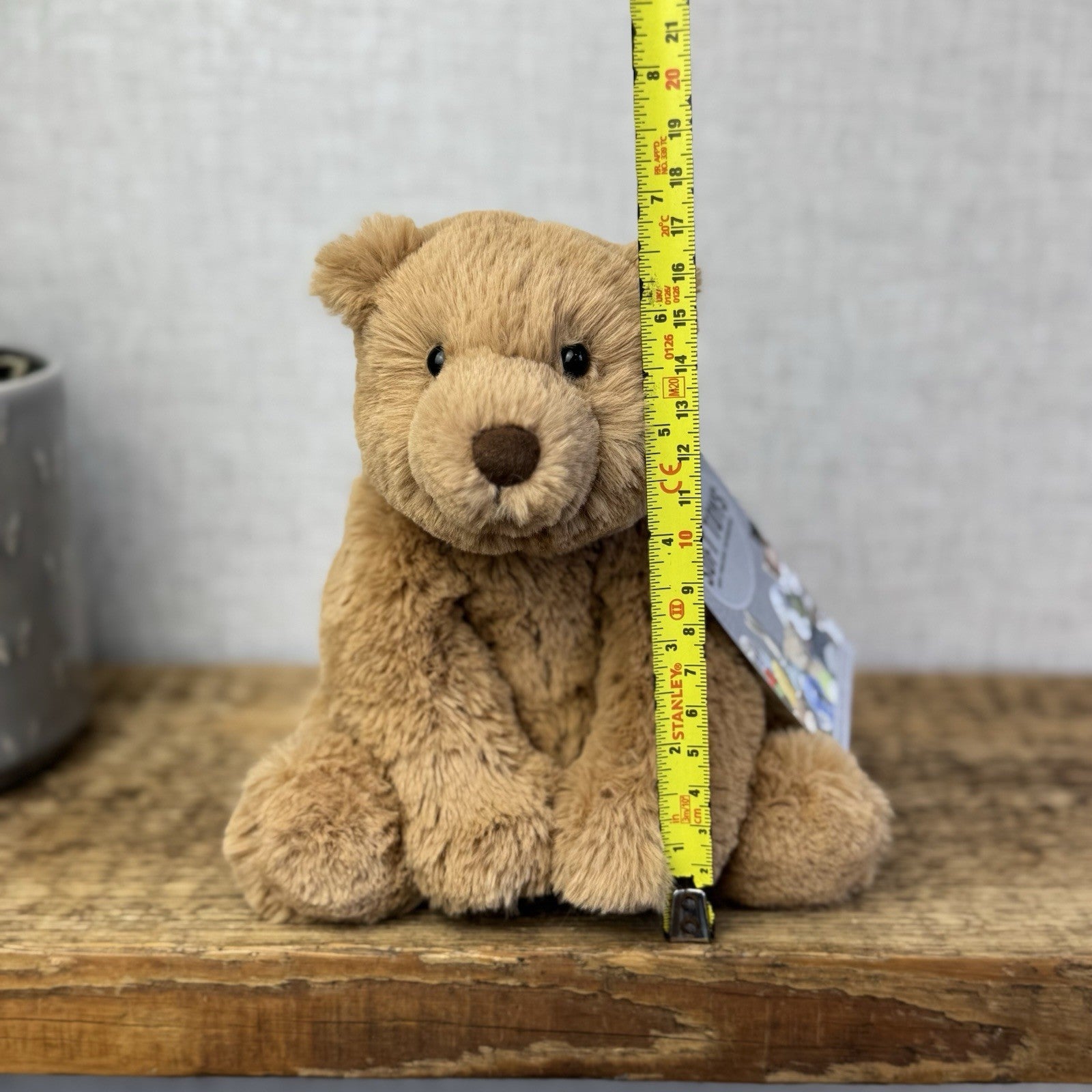 Jellycat Small Cecil Bear - Small Sitting Brown Bear Beanie Plush Retired 8"